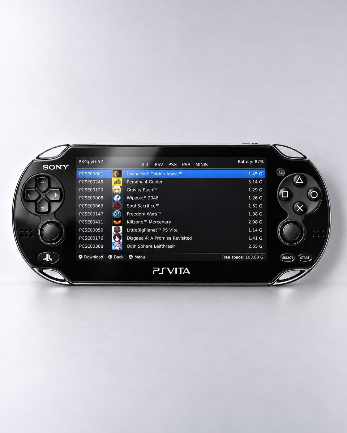 PS Vita Serie 1000 TheScratchedVITA con setup già preparato